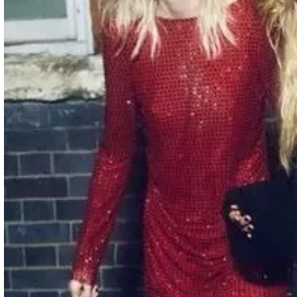 Mini red dress